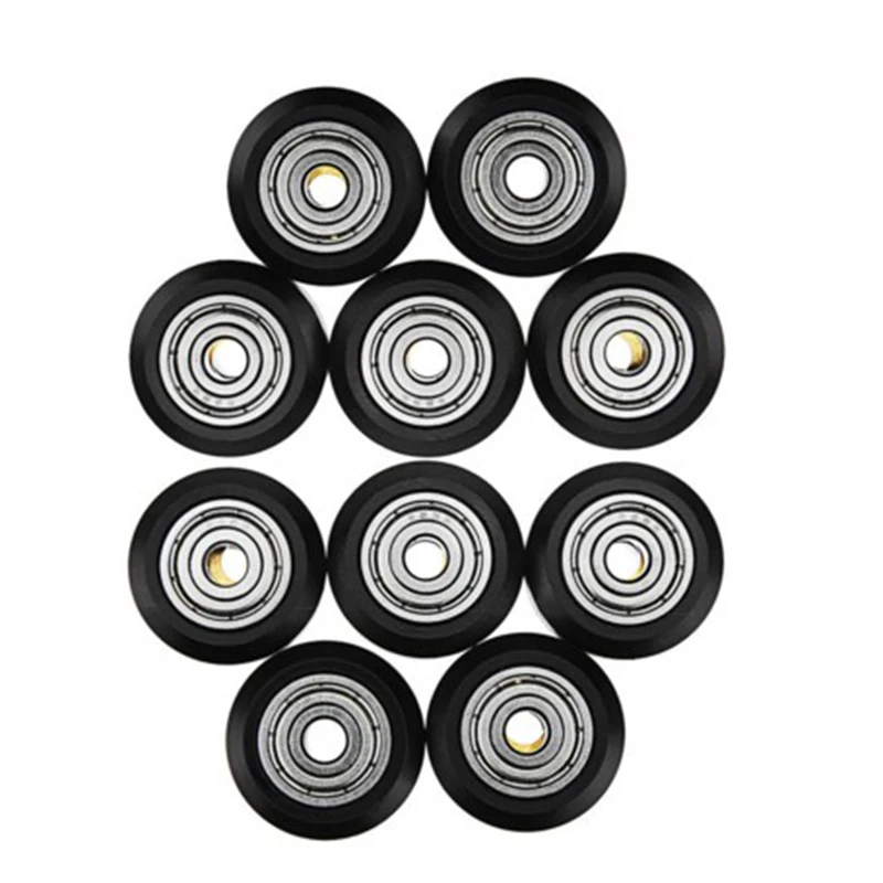 10x колеса POM V-type Groove направляющее колесо линейный+ шарикоподшипник Большой шкив для 3D-принтеров аксессуары OuterxHole диаметр 24x5 мм