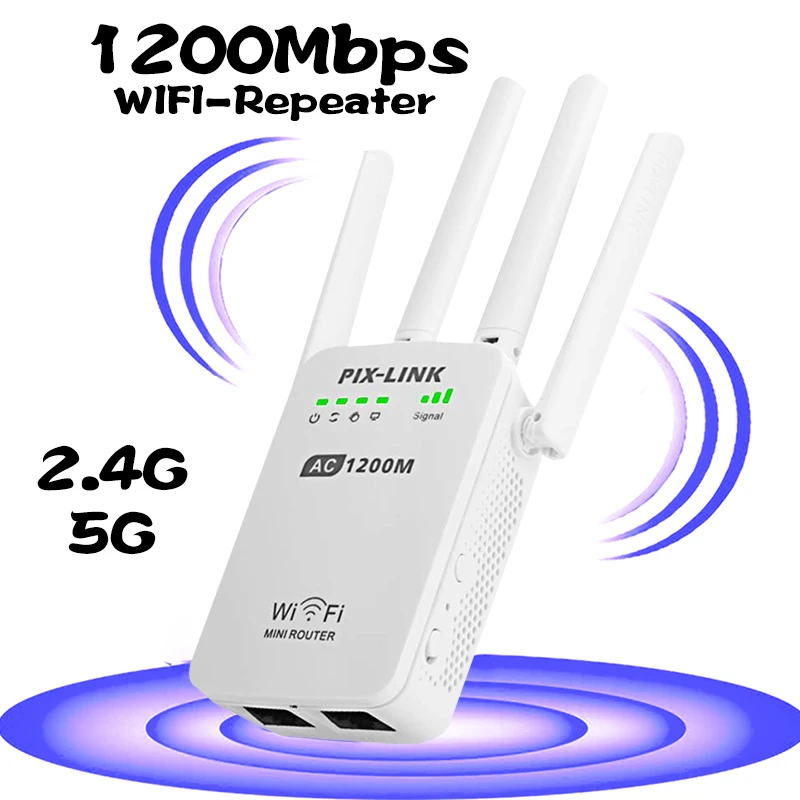 wireless wi fi 802 11n 1200mbps 2 4g firewall router repeater extender repetidor booster 4g for 1