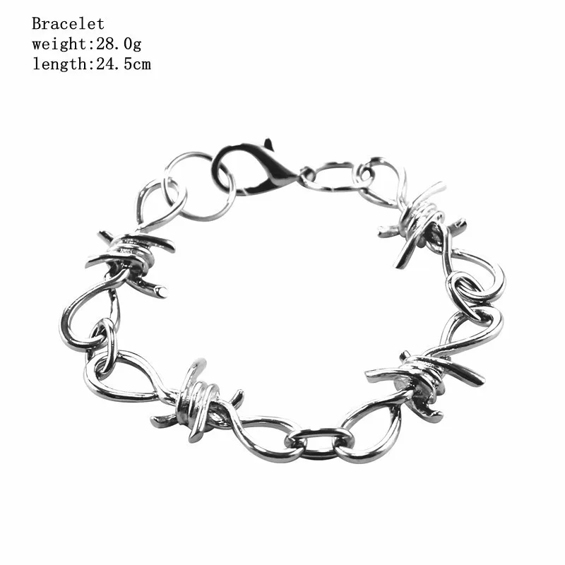 1 шт панк готические ожерелья браслеты для женщин мужчин крутой сплав колючая проволока Brambles Серебряный Цвет Горячие трендовые Ювелирные изделия Подарки