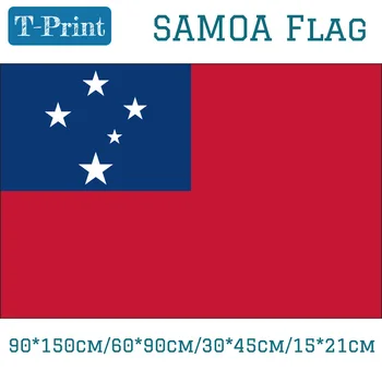 

15PCS Flag Samoa National Flag 90*150cm/60*90cm/30*45cm/15*21cm 3*5ft Printed Banner