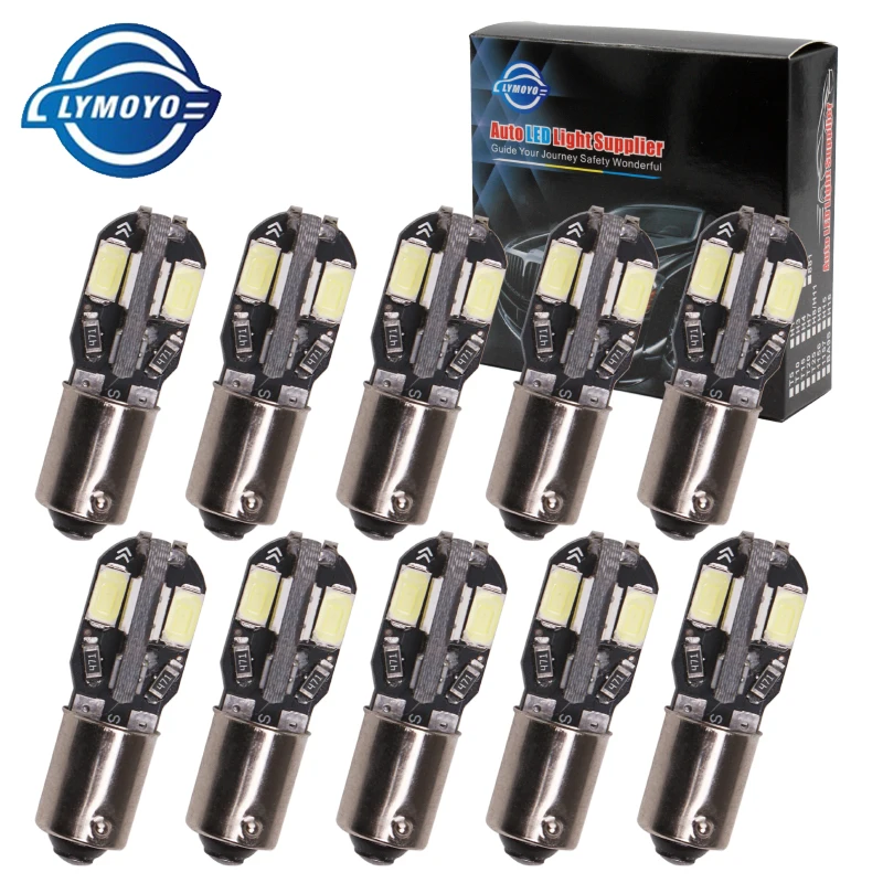 100 шт. BA9S led 233 T4W led 8smd 5630 Светодиодная силиконовая лампа габаритный автомобильный фонарь интерьер чтение светильник Авто Парковка лампы 12V