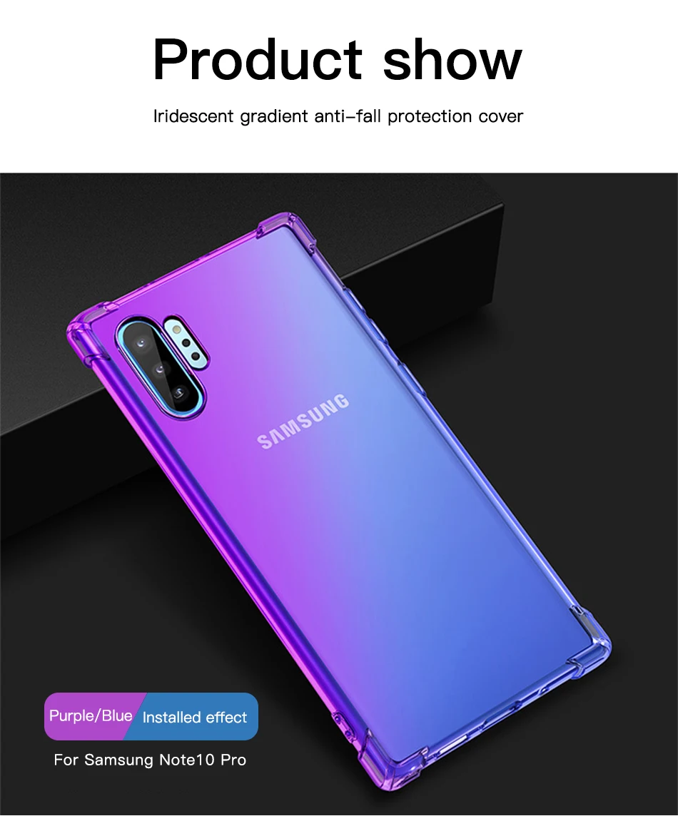 !ACCEZZ Luxury Colorful Case For Samsung Note 10 10+ Chic Style TPU Soft Ultra-thin For Note 10 10+ Protection Back Cover Shell (6)