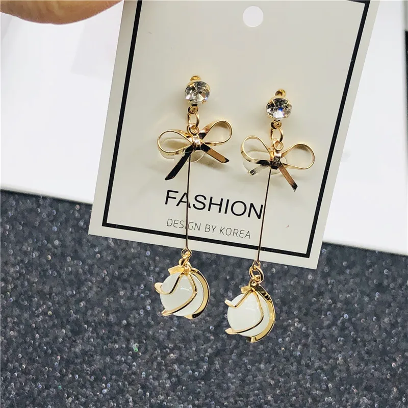 

New pearl stud female long geometric butterfly drop earrings geometric boucle doreille femme 2020 earings fashion jewelry