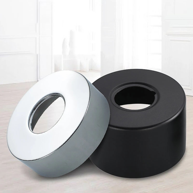 2PCS 304 Stainless Steel Water Pipe Decorative Cover Shower Accessories Black/Silver Bathroom Faucet Fixing Kit For Shower Mixer faucet accessories
