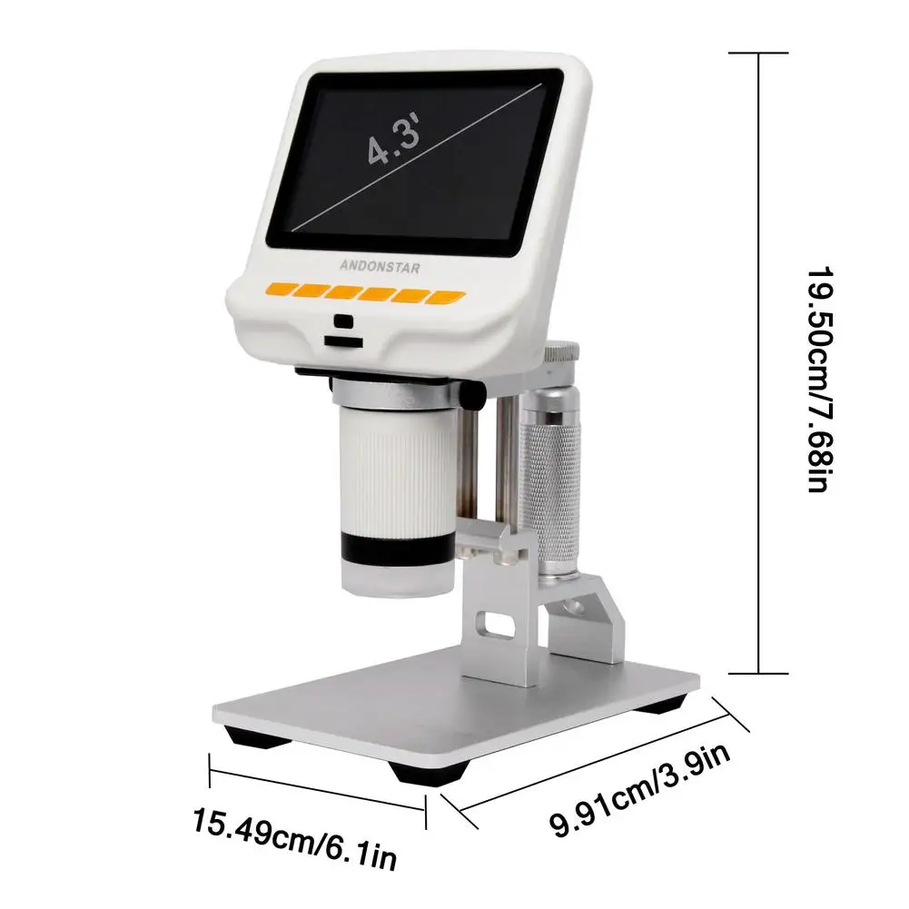 4,3 дюймов usb-мироскоп видео Лампа для микроскопа микроскоп с светодиодный процессор экран цифровой пайки микроскоп для телефона