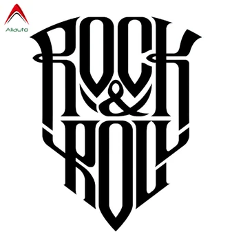 

Aliauto Cartoon Text Car Sticker Rock and Roll Decoration Waterproof Reflective Creative Decal Vinyl Black/Silver,14cm*12cm