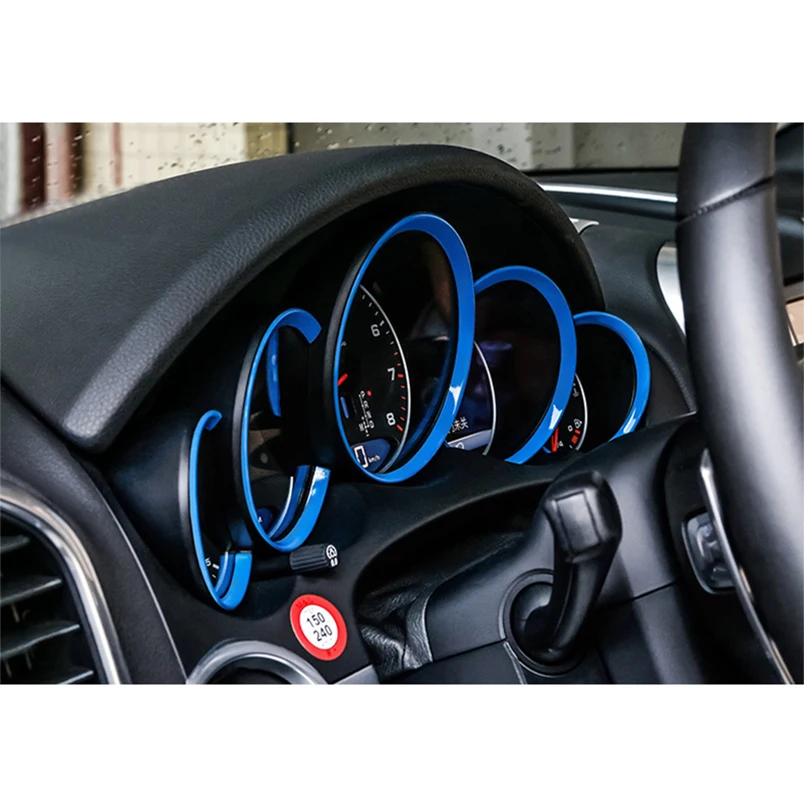 Автомобильный интерьер автомобильные аксессуары измеритель приборной панели кольцо крышки отделка для Porsche Cayenne 958 2011