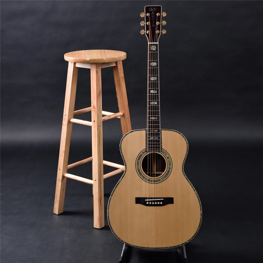 spruce with EQ OM стиль 41 дюймов твердый верх Акустическая гитара, акустической гитары - Цвет: spruce with EQ