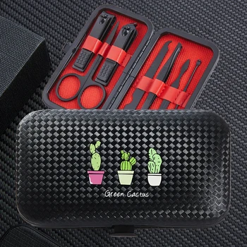 

Cartoon Cactus 7pcs Manicure Nail Clipper Sets Portable Travel Stainless Steel Trimmer Clippers Cutter Scissors Accessories Tool