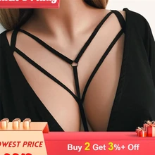 Snowshine YLW Для женщин, привлекательная женская обувь, модная обувь, с лямкой на шее эластичный клетка сексуальный бюстгальтер, Бюстье с ремешками