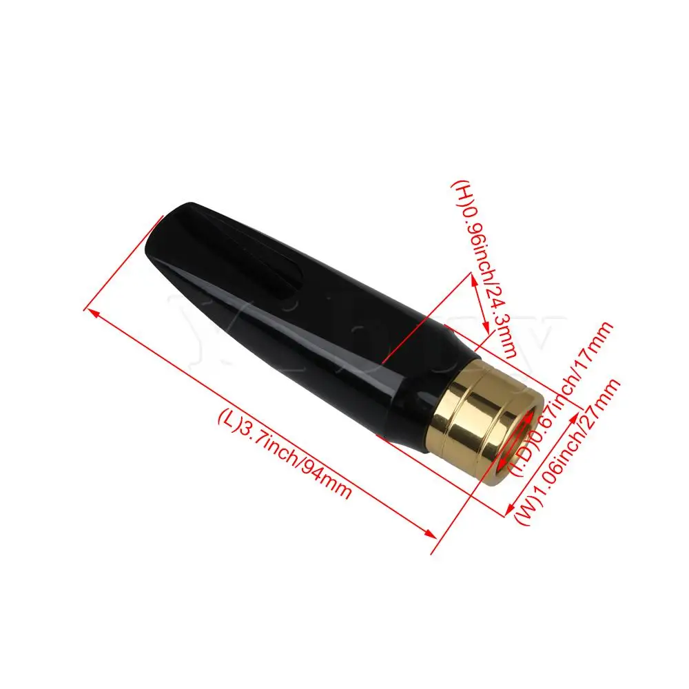 Yibuy бакелитовый медный полуметаллический мундштук для Alto Sax woowind 5C