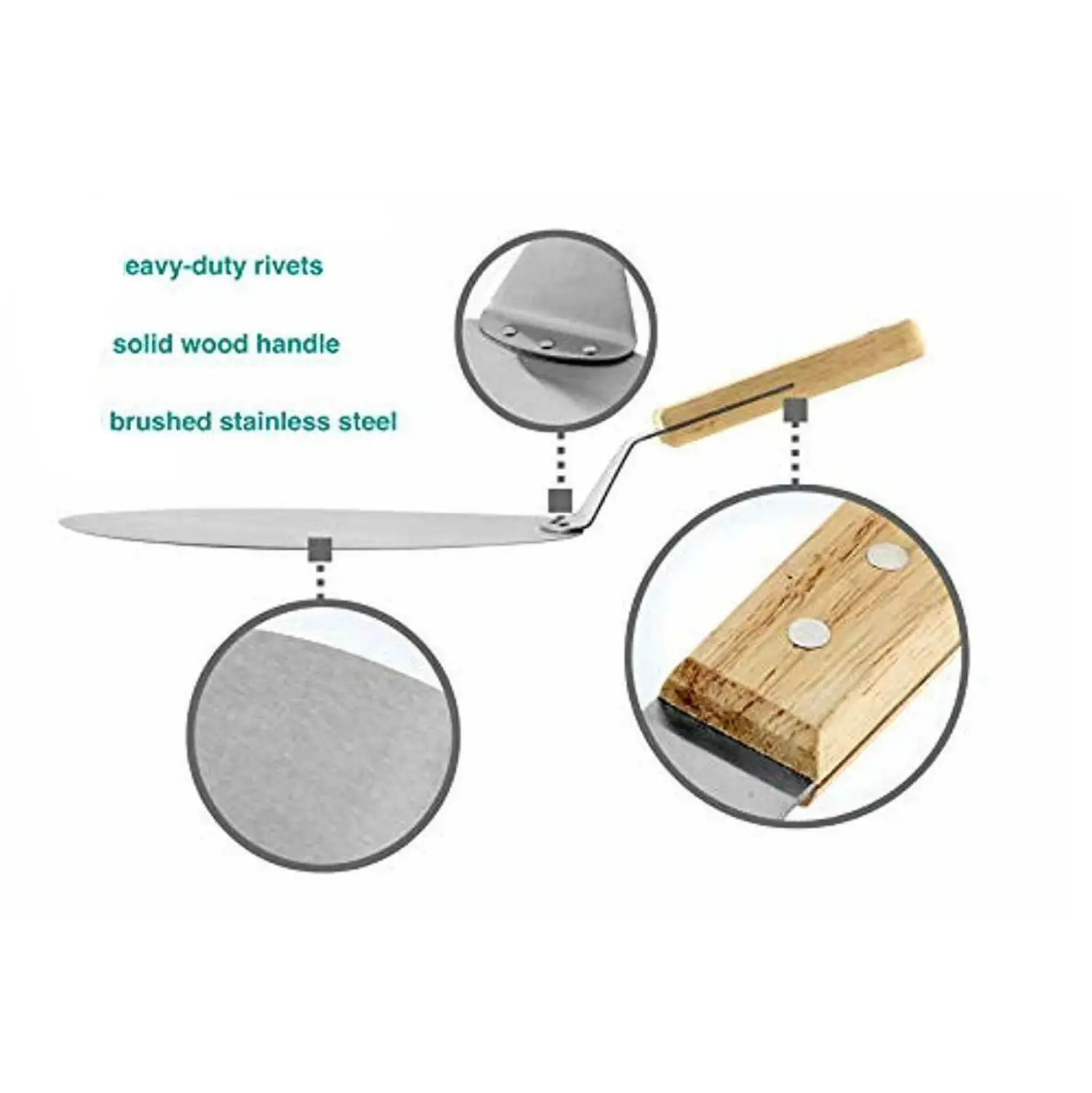 MULTI-PURPOSE круглый нож для пиццы из нержавеющей стали 17 дюймов лопатка для выпечки весло, лоток для выпечки поднос для переноски для пиццы резак, пирог CD