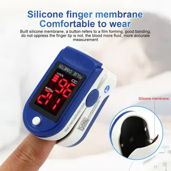 

Finger Clip Oximeter Cms50D Silica Gel Infrared Detection Low Power Design Measuring Blood Oxygen Saturation