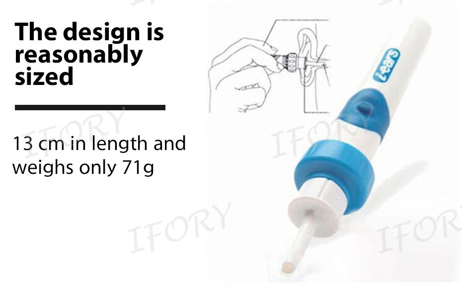 Ifory портативный пылесос для ушей, электрический беспроводной ушной очиститель для ушей, Безопасный Очиститель для ушей, безболезненный уход за здоровьем
