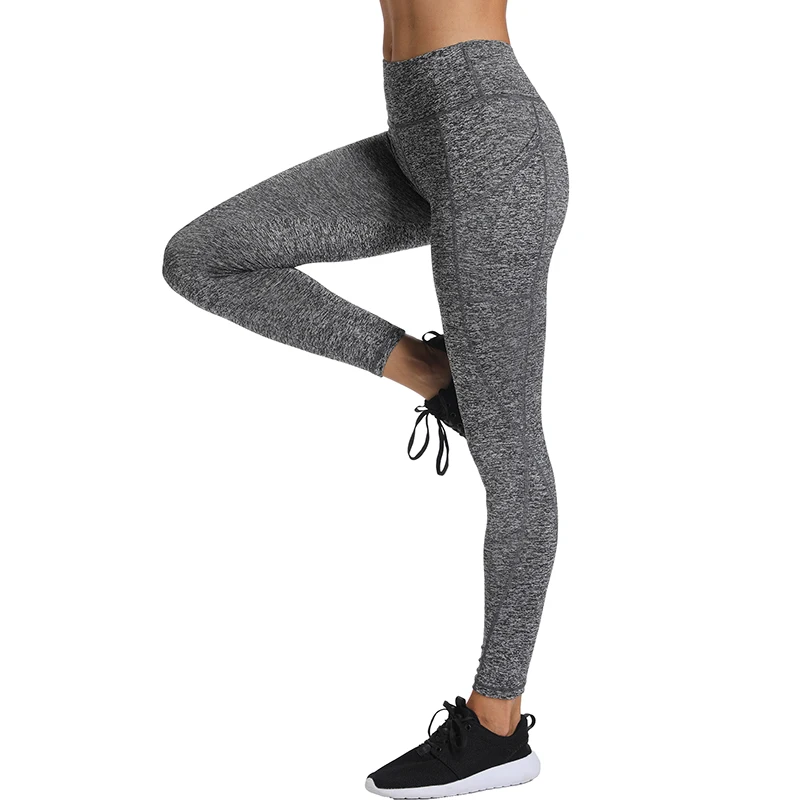 Pocket Solid Sport Yoga Pants High Waist Solid color Sport Leggings Fitness Women Leggings Training Running Pants Sportswear