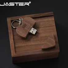 JASTER(более 10 шт. бесплатный логотип) USB 2,0 деревянное сердце+ коробка usb флэш-накопитель 4 ГБ 8 ГБ 16 ГБ 32 ГБ 64 Гб 128 ГБ Флешка внешний накопитель