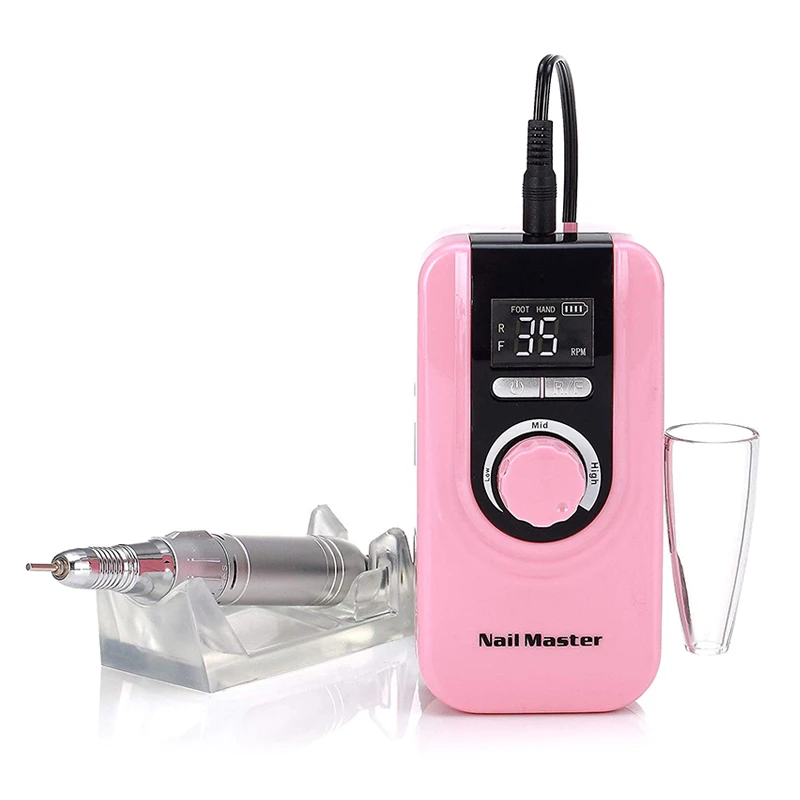 35000RPM Rechargeable Cordless E file Nail drill Portable Nail File Electric Nail Drill Machine Set for Manicure Equipment Tools