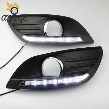 

LED DRL Daylamps For Ford Focus 2 MK2 2009 2010 2011 2012 2013 2014 Daylights Auto Dimming Function Daytime Running Headlights