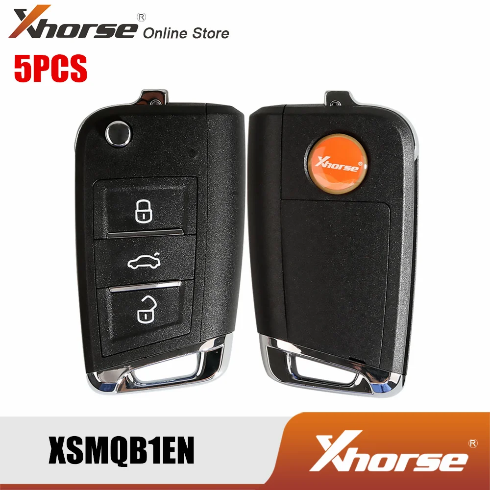 Xhorse XSMQB1EN Smart Remote Key For VW MQB Filp 3 Buttons Proximity English 5pcs/lot afbeelding