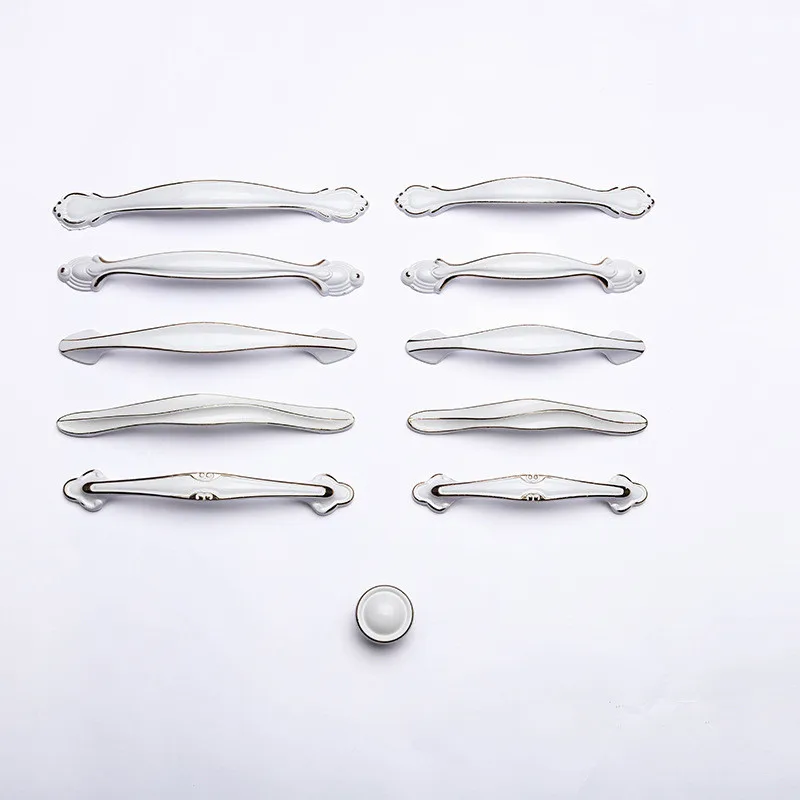 KK & FING европейские белые ручки шкафа Fuji дверные из алюминиевого сплава кухонные