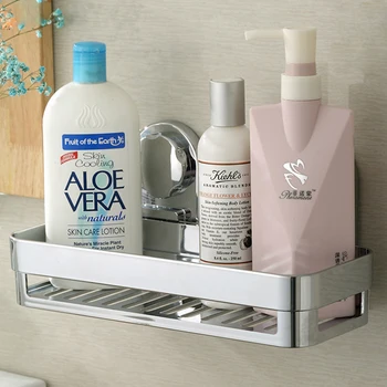 

Bathroom Shelf Holder Shampoo Storage Rack Wall Mounted Kitchen Organizer Hanging Shelves
