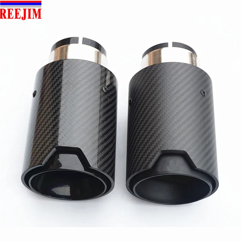 

1 Piece BLACK M Performance carbon fiber muffler Exhaust Tip muffler pipe for BMW car-styling