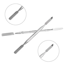 1 шт., Двойные головки, нержавеющая сталь, косметические для макияжа лица, шпатель, тональный крем, инструмент для смешивания, косметический инструмент для макияжа