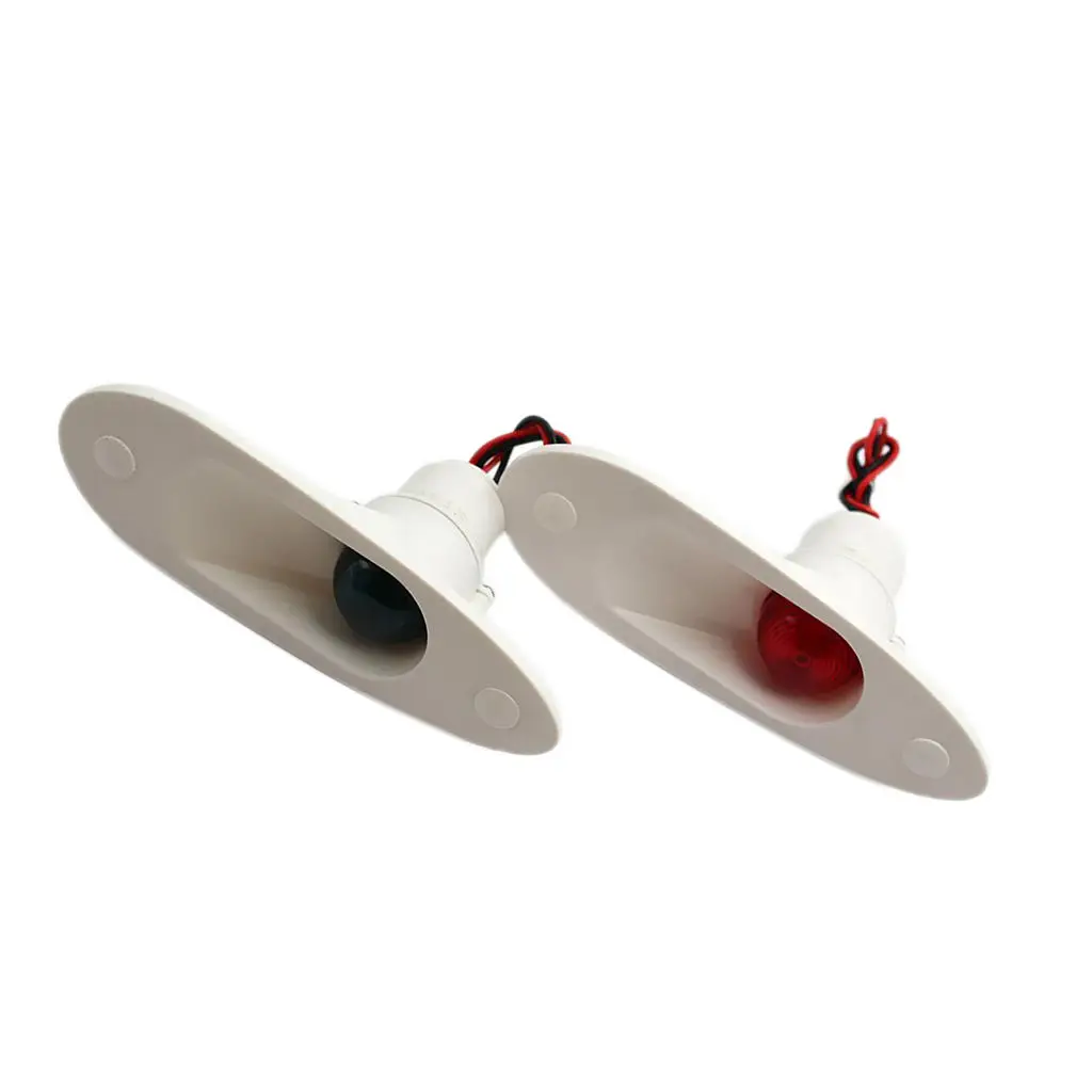2x Marine Boat LED Side Navigation Light Red Green Flush Mount Nav Light SetMarine Hardware
