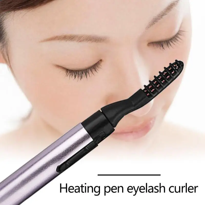 Pen Style Women Electric Heated Eyelash Curler Long Lasting Eye Lashes Perm Tool Two Heating Systems Lasting Sweetness