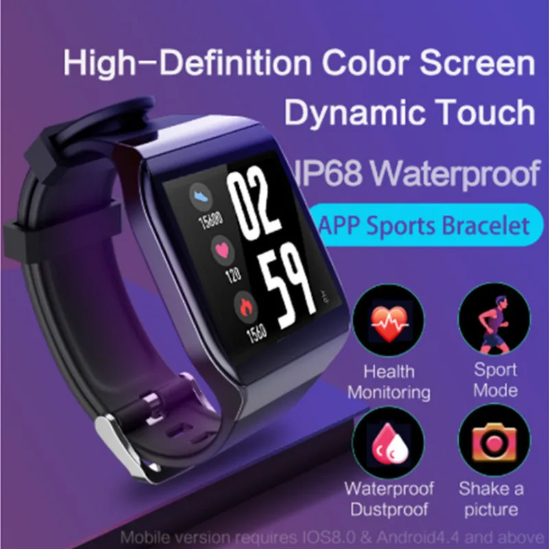 LYKRY KSS901 Waterproof Smart Bracelet Band w/ Heart rate Monitor ECG Blood Pressure IP68 Fitness Tracker Wrisatband Smart Watch