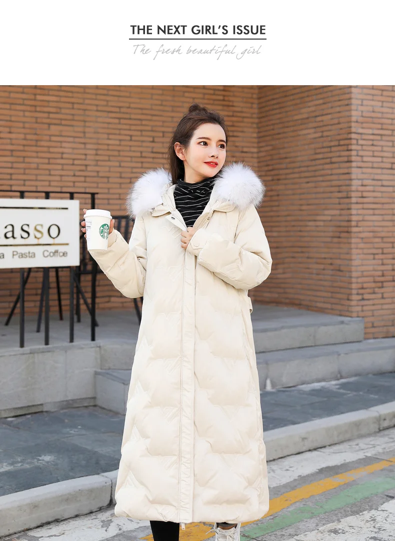 Abrigos mujer invierno новое зимнее пальто для женщин модное с капюшоном большой меховой воротник Длинная женская куртка Толстая теплая парка пальто для женщин