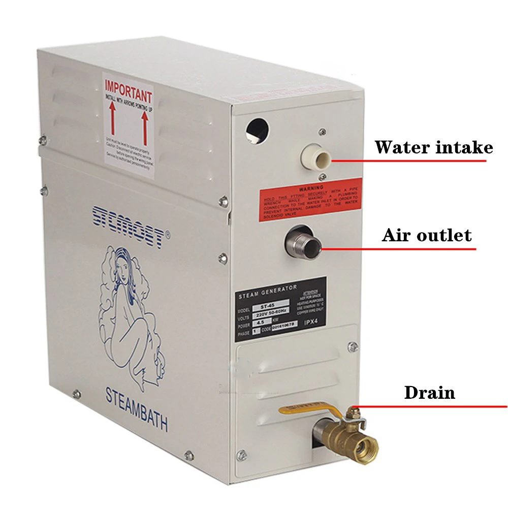 12KW Steam Generator Sauna Steam Bath Machine For Home Sauna Room SPA Fumigation Machine 220V With Digital Controller 4