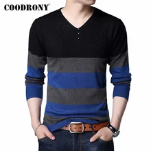 ^^Best Offers COODRONY Brand Sweater Men Casual Striped Button V-Neck Pull Homme Autumn Winter Cotton Pullover Men Jersey Knitwear Shirt C1008 ^^Best Offers COODRONY Brand Sweater Men Casual Striped Button V-Neck Pull Homme Autumn Winter Cotton Pullover Men Jersey Knitwear Shirt C1008