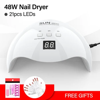 

DIOZO 48W LED Lamp Nail Dryer Portable UV Lamp Manicure Curing Lamps For UV Gel Nail Anti-UV Gloves Gift SUN X9plus