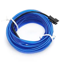 Lampe LED à câble Flexible, luminaire d'ambiance pour décoration intérieure de voiture, 1/2/3/5M, 12V, 10 couleurs 