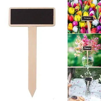 

20Pcs Wooden T Shape Vegetables Plant Pot Labels Tags Garden Chalkboard Decor Herbs Flowers Tools Garden Decoration