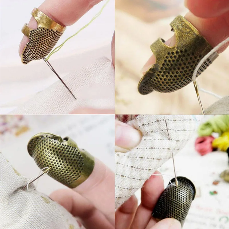 2 Sizes Sewing Thimble Finger Protector Retro Thimble Dedal Costura Knitting  Machine Home DIY Thimble Tools Sewing Accessories - AliExpress