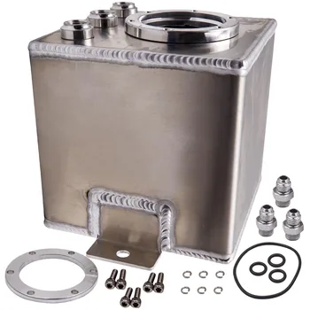 

High Quality Sliver 2L Aluminum AN6 Fuel Surge Pot Tank Fuel Tank Fit 044 External Fuel Pump