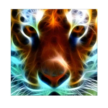 

Full round&square Diamond 5D Diamond Drawing Cross Stitch Kit Diamond Painting Neon Tiger Crafts Wall Decoration Crafts