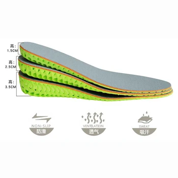 

Height increase insoles for men/women 1.5/2.5/3.5 cm Comfort Breathable arch support orthopedic insoles shock absorption insole