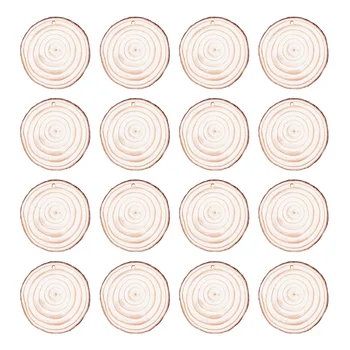 

50 pcs Hand Crafted Growth Ring Creative Painting Wood Cutouts Wooden Pieces Pendant for DIY Crafts