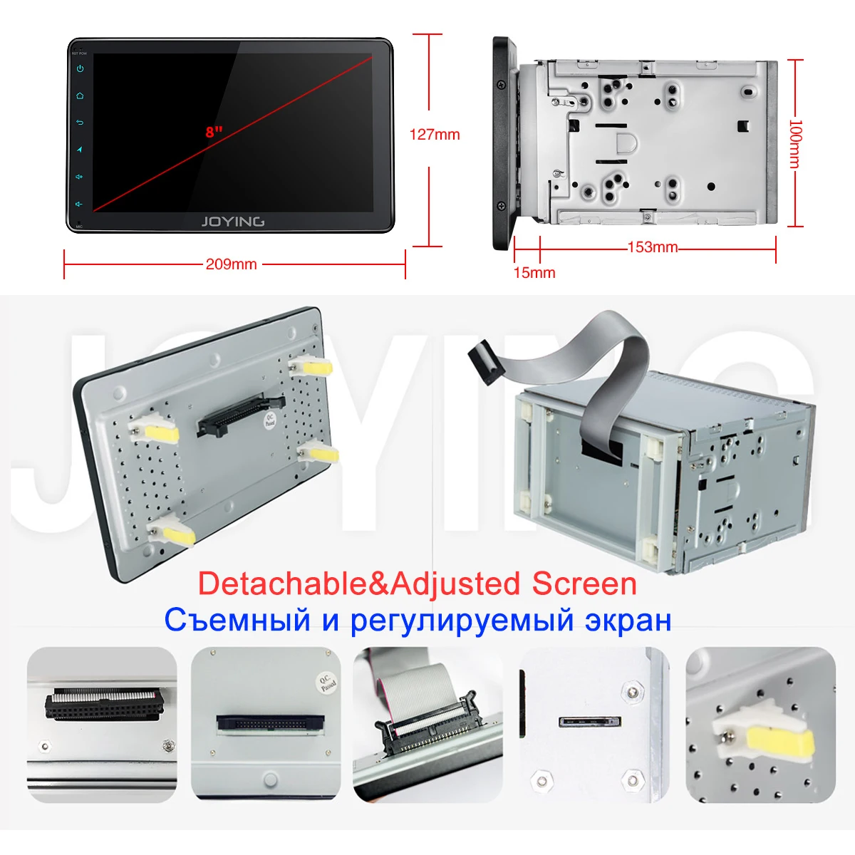 1280*720 2Din 8 "Универсальный Android автомобильный стерео радио DSP Carplay GPS SPDIF сабвуфер