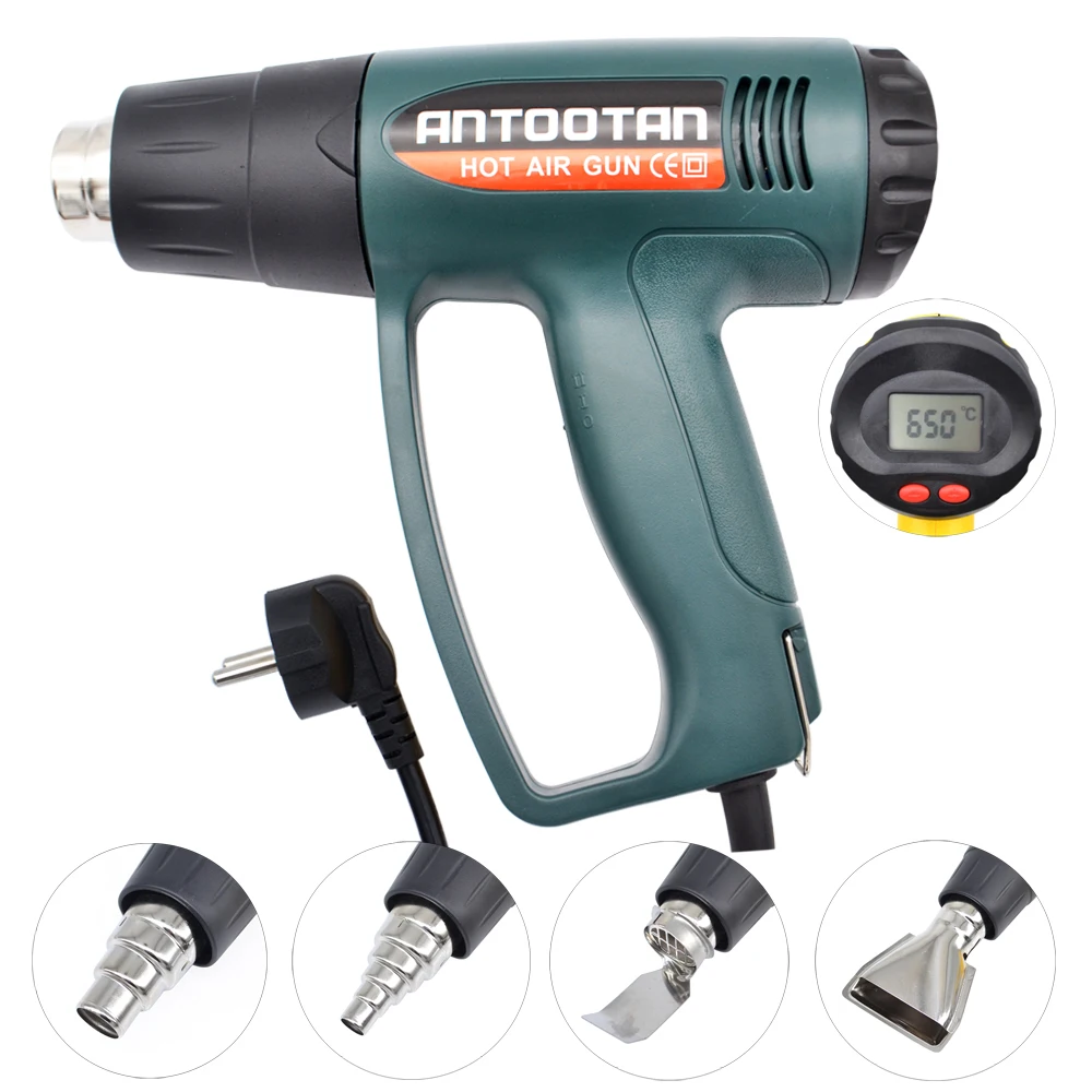 Строительный фен 2000W 220V терморегулятор с ЖК дисплеем|heat gun lcd|heat gunheat shrink |