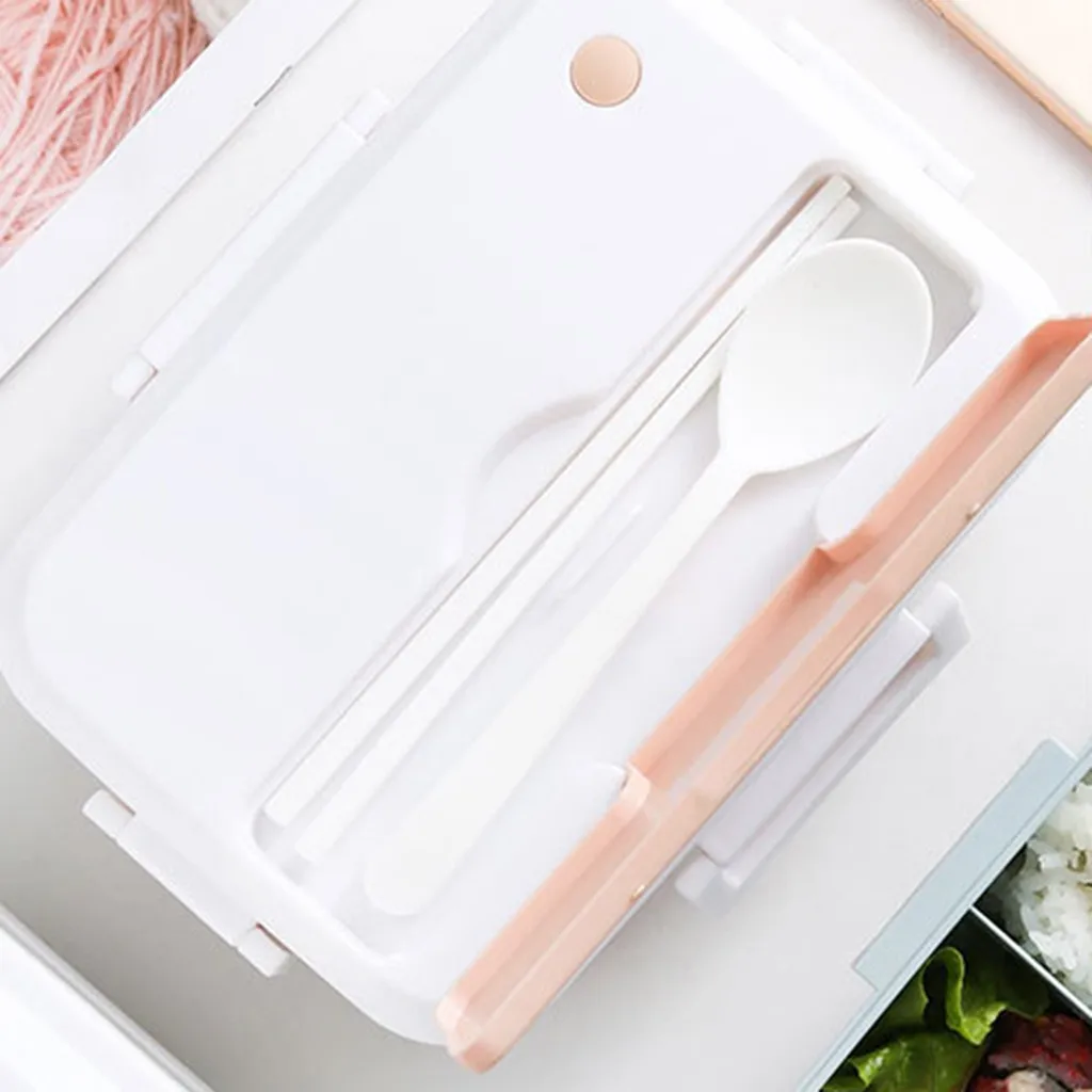 Bento Box студенческий Термоизолированный Ланч-бокс герметичный разделенный контейнер для еды# NN903