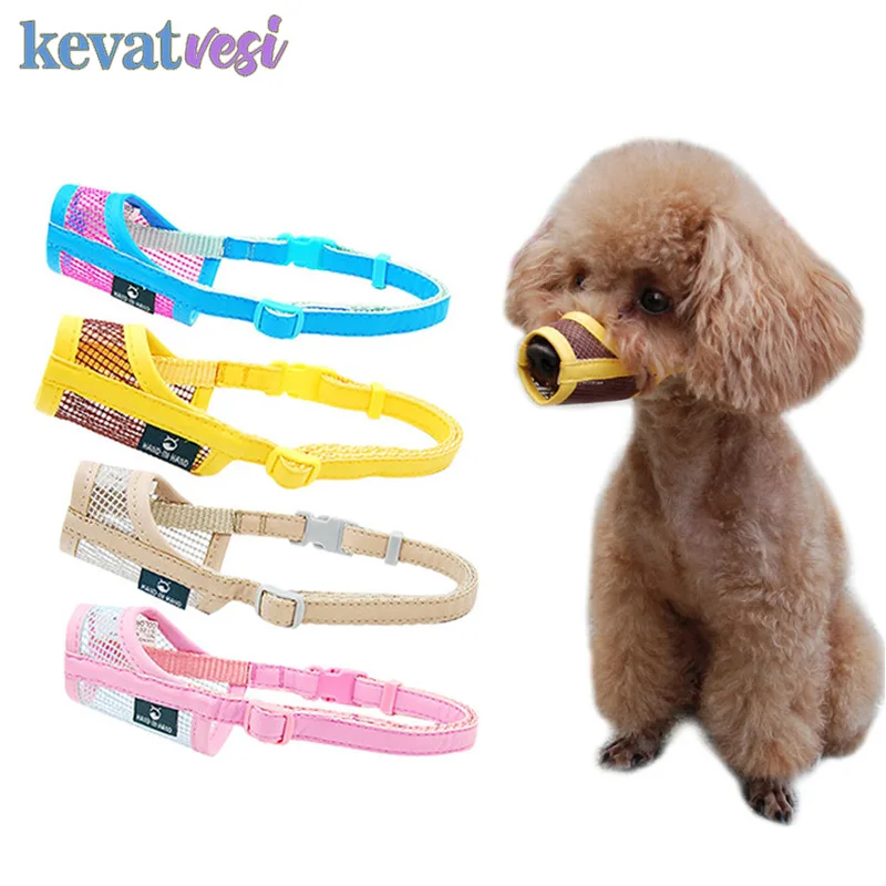 

Pet Dog Muzzle Design Anti-biting Adjustable Muzzle Mesh Breathable Mask Durable Nylon Mesh For Small Large Dog Supplies