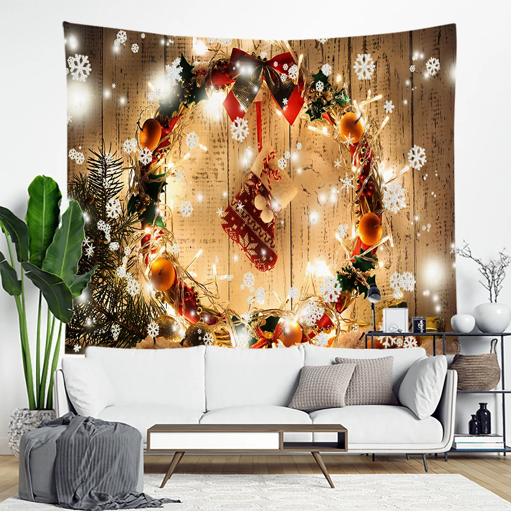 inverno parede pendurado pano lareira cobertor presentes decorações de natal para casa