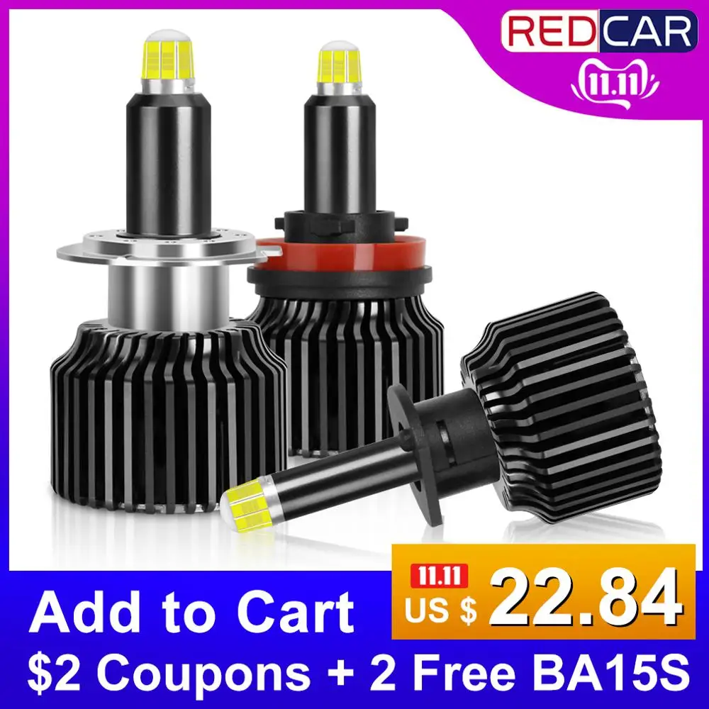 Günstige 48CSP 16 Seiten H7 Led Auto Scheinwerfer Canbus Glühlampen 6000K H8 H11 H3 H1 HB3 9005 HB4 9006 360 grad Automotive Nebel Licht Auto Lampe