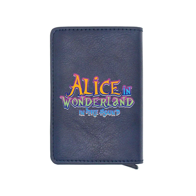 

2020 New Fashion Alice in Wonderlan Printing RFID Blocking Men Credit Card Holder Leather Bank Card Wallet Case Protection Purse