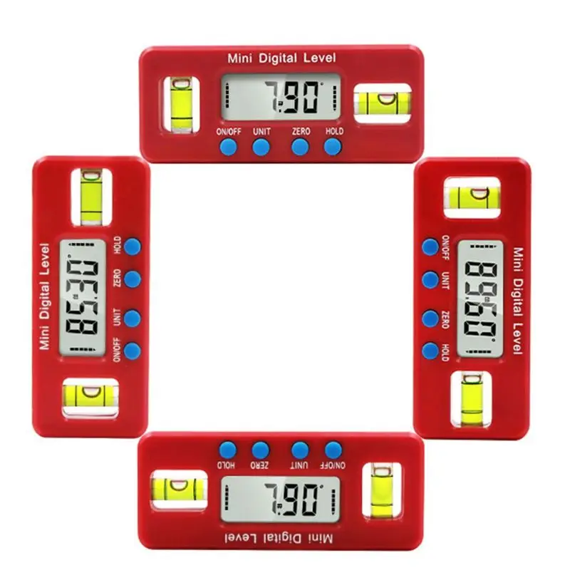 Мини цифровой уровень шкала ящик для инклинометра транспортир Магнитный Угол Finder конический Калибр Электрический градиент