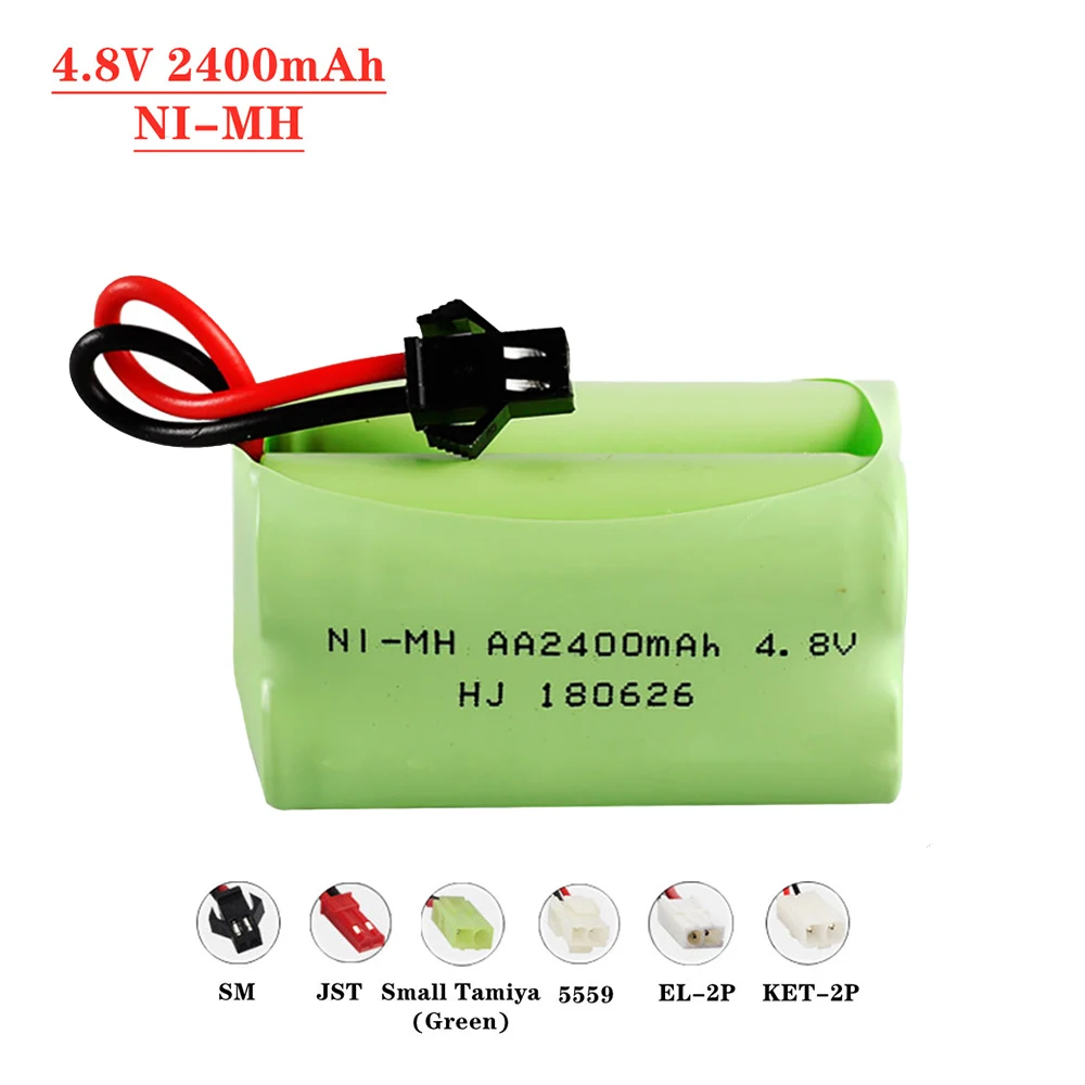 

Никель-металлогидридный Аккумулятор AA 4,8 в 2400 мАч для игрушечных автомобилей на радиоуправлении, танки, роботы, лодки, пистолеты, перезаряжаемая батарея 4,8 в, батарейный отсек AA, 1 шт.